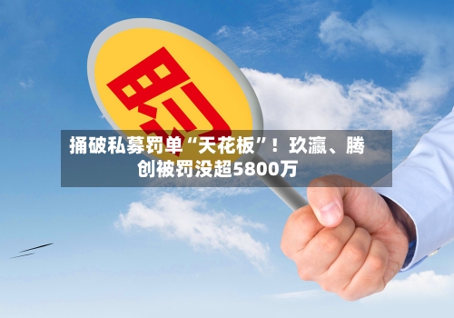 捅破私募罚单“天花板	”！玖瀛、腾创被罚没超5800万-第2张图片