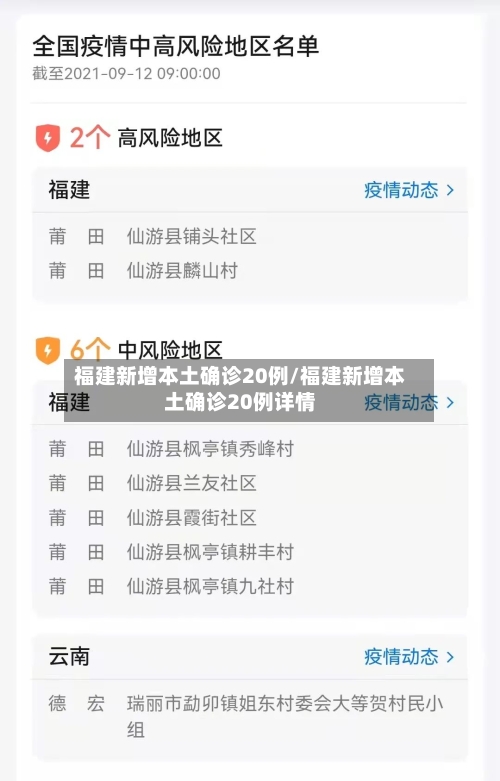 福建新增本土确诊20例/福建新增本土确诊20例详情-第3张图片