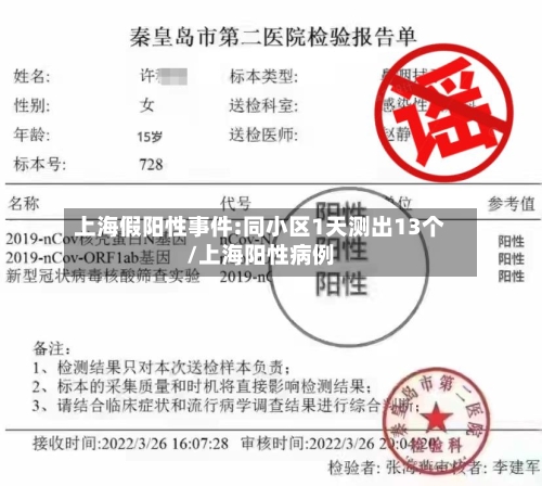 上海假阳性事件:同小区1天测出13个/上海阳性病例