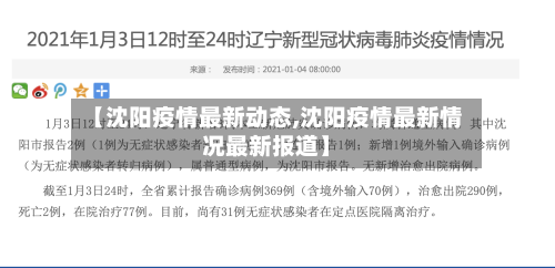 【沈阳疫情最新动态,沈阳疫情最新情况最新报道】