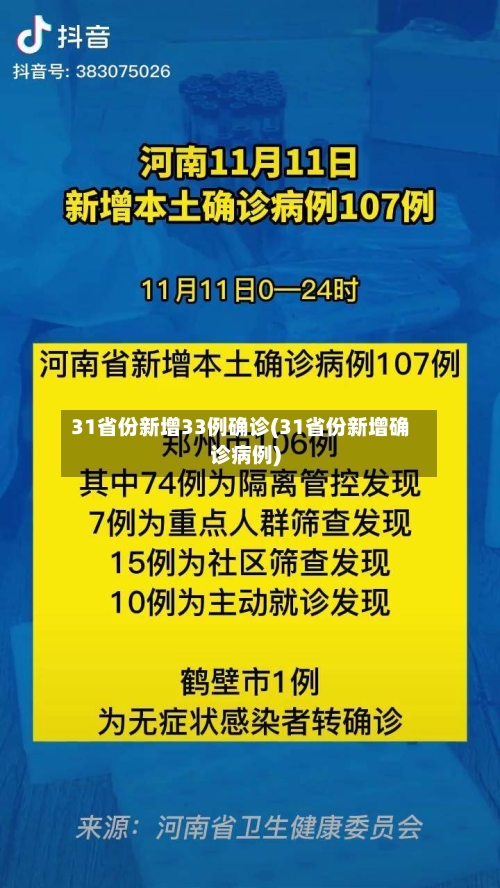 31省份新增33例确诊(31省份新增确诊病例)