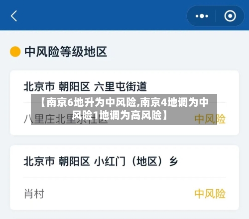 【南京6地升为中风险,南京4地调为中风险1地调为高风险】-第2张图片
