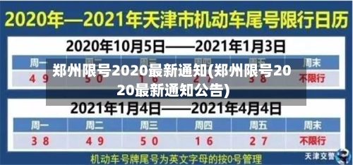 郑州限号2020最新通知(郑州限号2020最新通知公告)-第2张图片