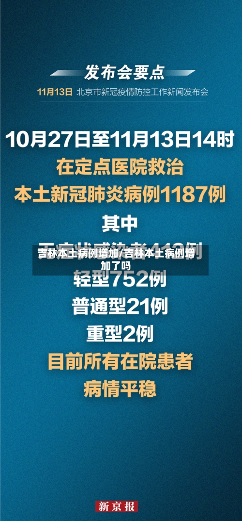 吉林本土病例增加/吉林本土病例增加了吗