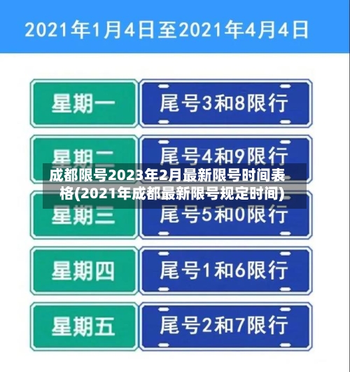 成都限号2023年2月最新限号时间表格(2021年成都最新限号规定时间)
