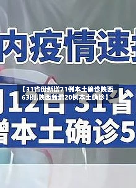 【31省份新增71例本土确诊陕西63例,陕西新增20例本土确诊】