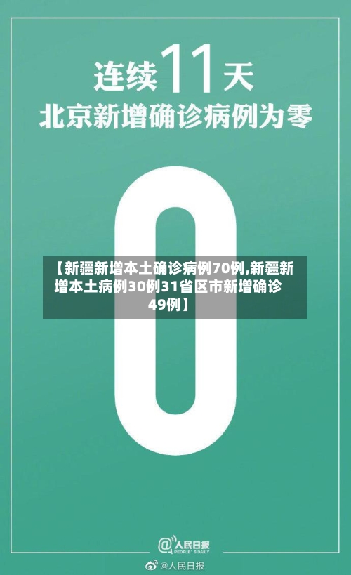 【新疆新增本土确诊病例70例,新疆新增本土病例30例31省区市新增确诊49例】-第3张图片