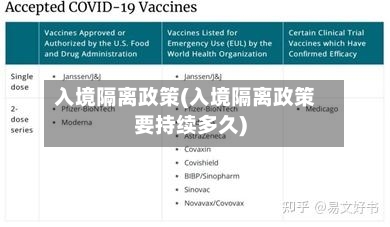入境隔离政策(入境隔离政策要持续多久)