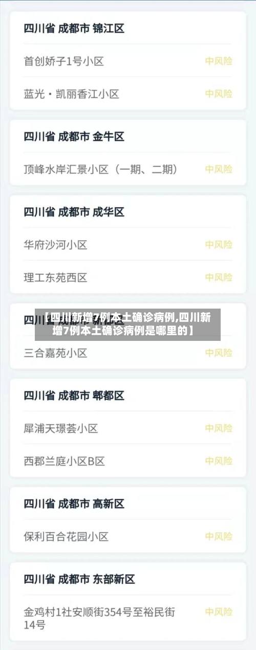【四川新增7例本土确诊病例,四川新增7例本土确诊病例是哪里的】-第2张图片