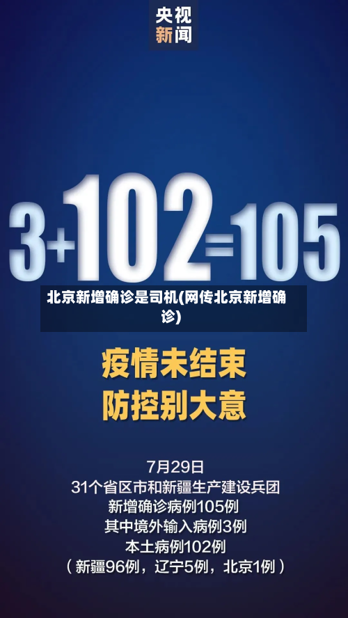 北京新增确诊是司机(网传北京新增确诊)