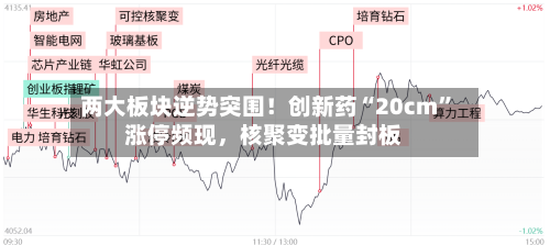 两大板块逆势突围！创新药“20cm	”涨停频现，核聚变批量封板-第2张图片