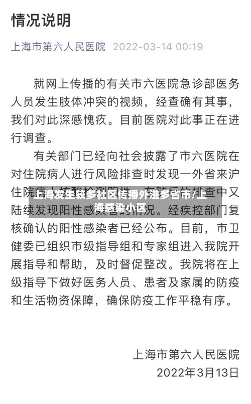 上海发生较多社区传播外溢多省市/上海感染小区-第2张图片