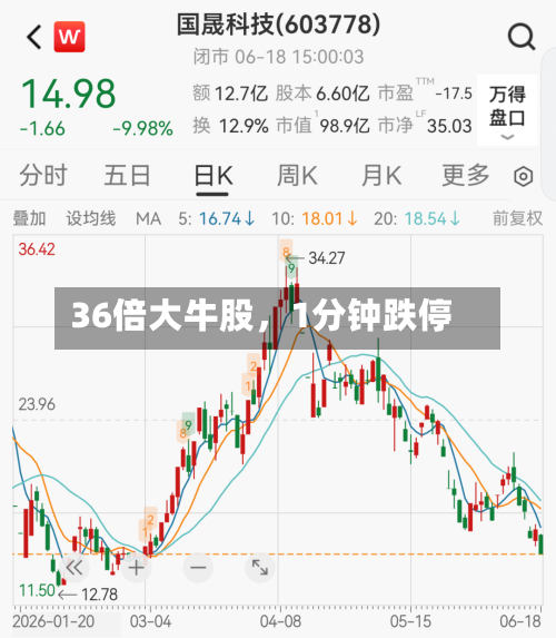 36倍大牛股，1分钟跌停