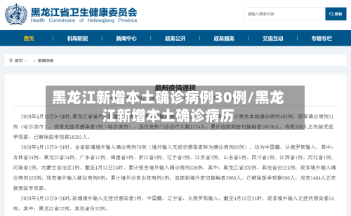 黑龙江新增本土确诊病例30例/黑龙江新增本土确诊病历-第2张图片