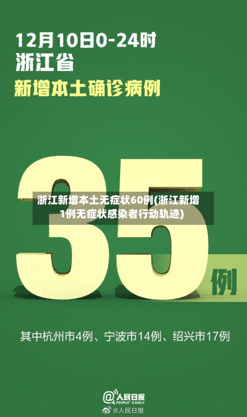 浙江新增本土无症状60例(浙江新增1例无症状感染者行动轨迹)