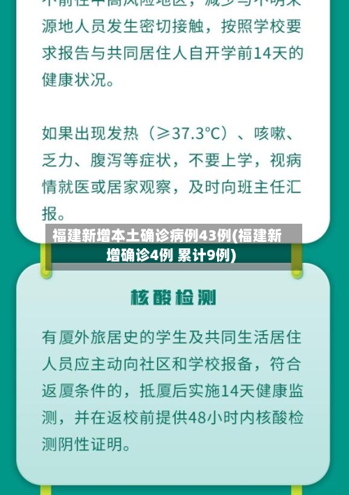 福建新增本土确诊病例43例(福建新增确诊4例 累计9例)-第3张图片