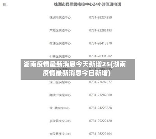 湖南疫情最新消息今天新增25(湖南疫情最新消息今日新增)-第3张图片