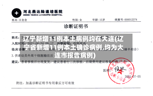 辽宁新增11例本土病例均在大连(辽宁省新增11例本土确诊病例,均为大连市报告病例)