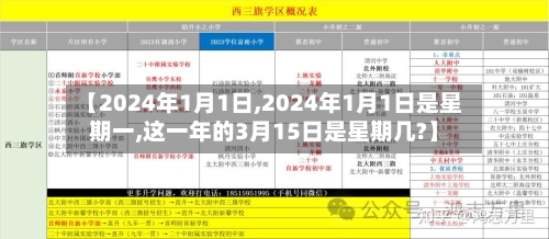 【2024年1月1日,2024年1月1日是星期一,这一年的3月15日是星期几?】