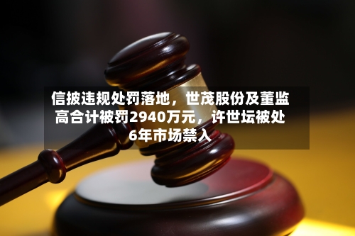 信披违规处罚落地，世茂股份及董监高合计被罚2940万元，许世坛被处6年市场禁入-第2张图片