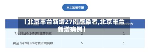 【北京丰台新增27例感染者,北京丰台新增病例】