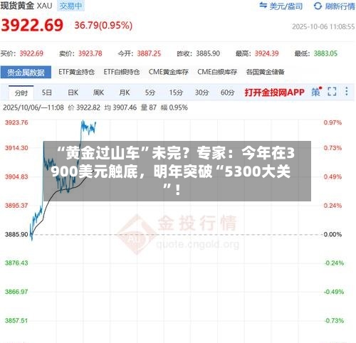 “黄金过山车”未完？专家：今年在3900美元触底	，明年突破“5300大关”！-第2张图片