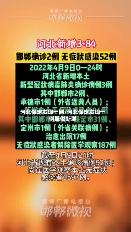 河北保定发现一例/河北保定发现一例疑似新型