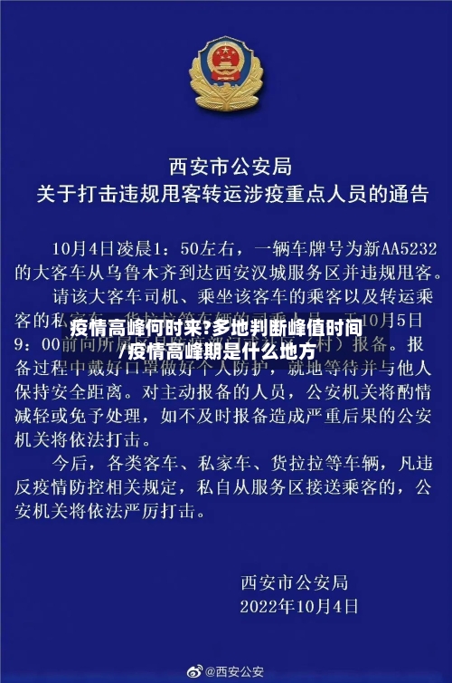 疫情高峰何时来?多地判断峰值时间/疫情高峰期是什么地方