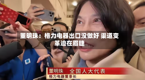 董明珠:格力电器出口没做好 渠道变革迫在眉睫-第2张图片