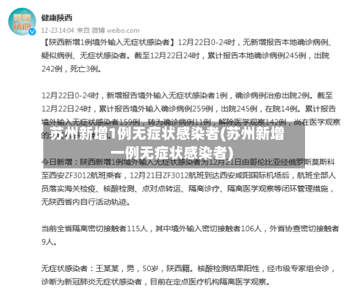 苏州新增1例无症状感染者(苏州新增一例无症状感染者)-第2张图片