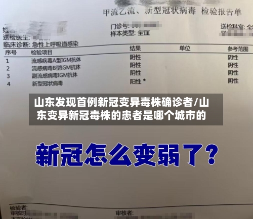 山东发现首例新冠变异毒株确诊者/山东变异新冠毒株的患者是哪个城市的