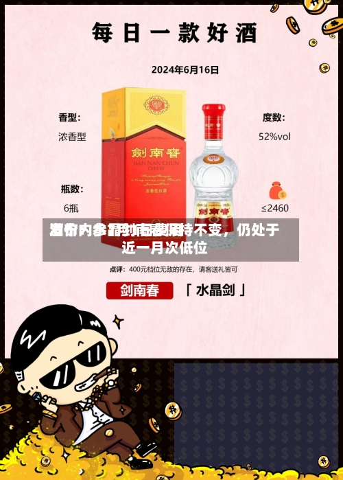 酒价内参7月1日费用发布：水晶剑南春保持不变，仍处于近一月次低位