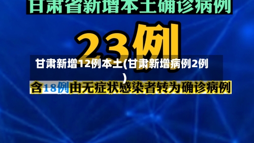 甘肃新增12例本土(甘肃新增病例2例)