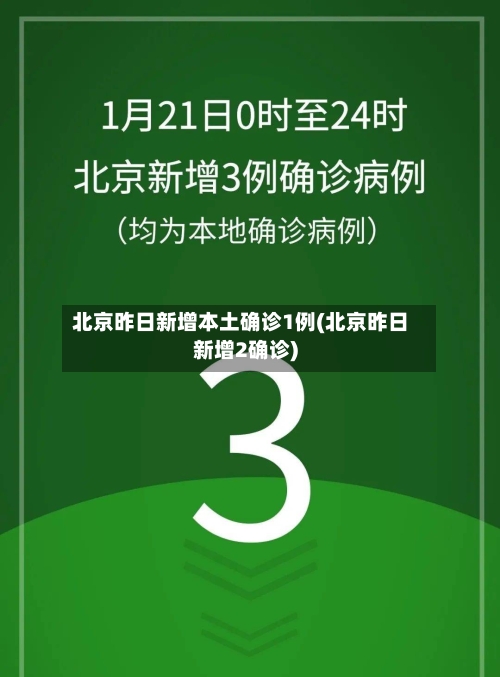 北京昨日新增本土确诊1例(北京昨日新增2确诊)-第3张图片