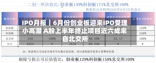 IPO月报｜6月份创业板迎来IPO受理小高潮 A股上半年终止项目近六成来自北交所-第2张图片