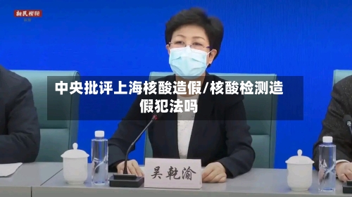 中央批评上海核酸造假/核酸检测造假犯法吗