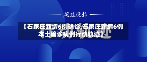【石家庄新增6例确诊,石家庄新增6例本土确诊病例行动轨迹】-第3张图片