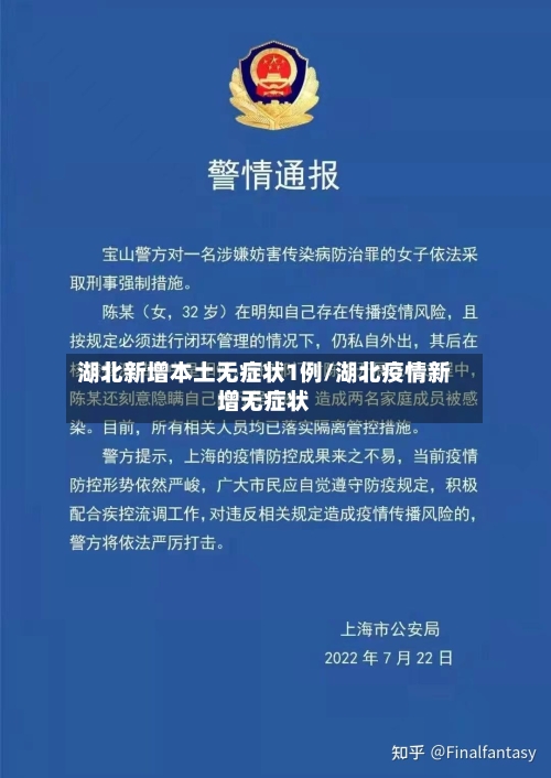 湖北新增本土无症状1例/湖北疫情新增无症状-第2张图片