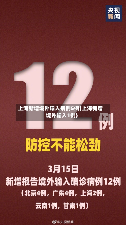 上海新增境外输入病例5例(上海新增境外输入1例)-第2张图片