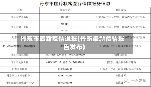 丹东市最新疫情通报(丹东最新疫情报告发布)