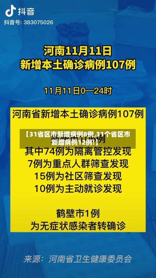 【31省区市新增病例8例,31个省区市新增病例12例!】