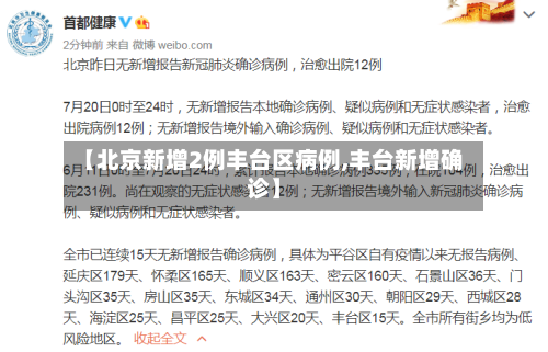 【北京新增2例丰台区病例,丰台新增确诊】-第3张图片