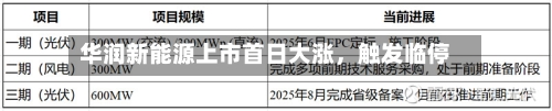 华润新能源上市首日大涨，触发临停-第2张图片