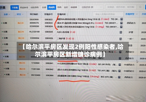 【哈尔滨平房区发现2例阳性感染者,哈尔滨平房区新增确诊病例】