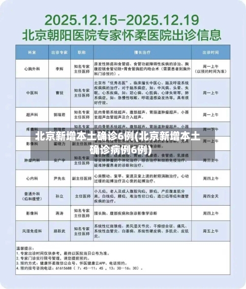 北京新增本土确诊6例(北京新增本土确诊病例6例)-第2张图片