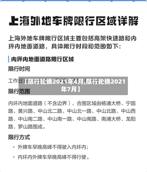 【限行轮换2021年4月,限行轮换2021年7月】-第2张图片