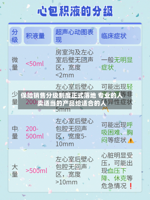 保险销售分级制度正式落地 专业的人卖适当的产品给适合的人