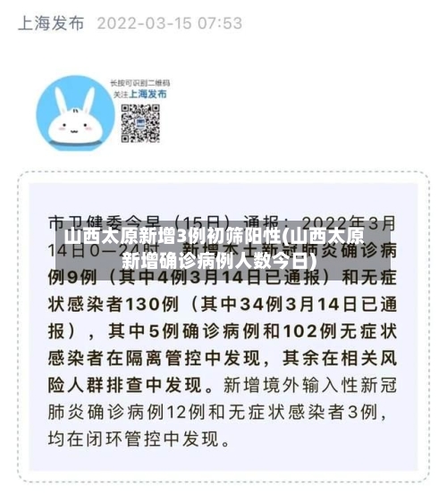 山西太原新增3例初筛阳性(山西太原新增确诊病例人数今日)