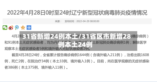 31省新增24例本土/31省区市新增28例本土24例