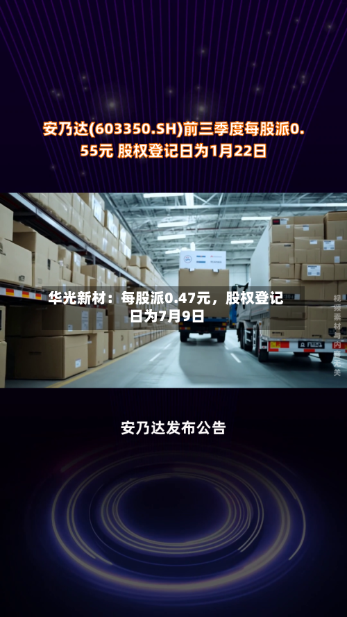 华光新材：每股派0.47元	，股权登记日为7月9日-第2张图片